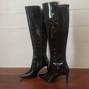 Michael Kors Women’s Dorothy Flex Patent Leather Black Boots